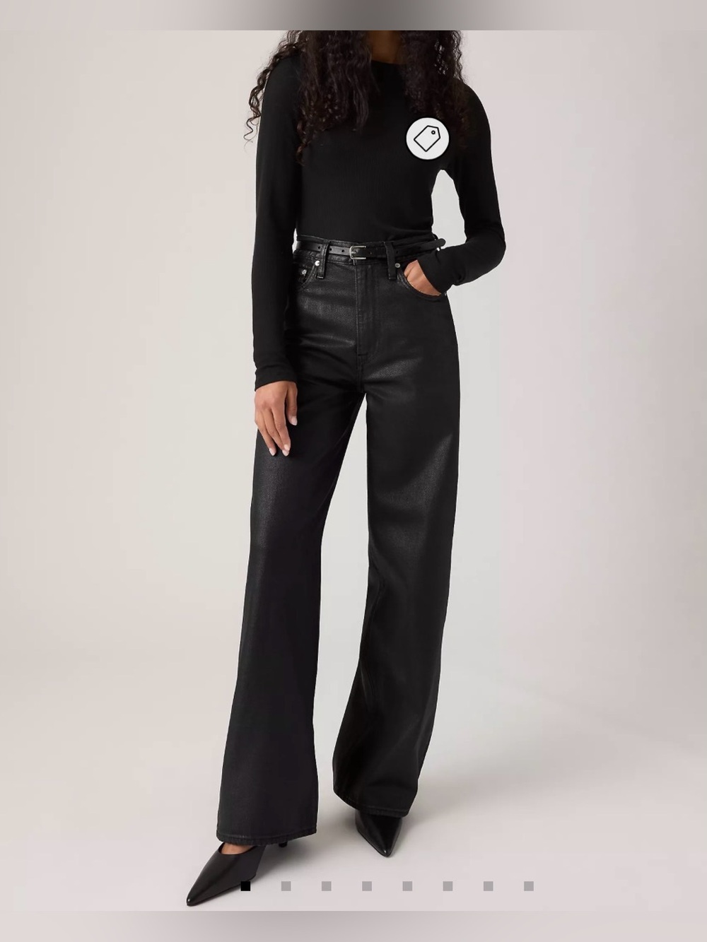NWT Levi's Coated Ribcage Wide Leg High Rise Jeans